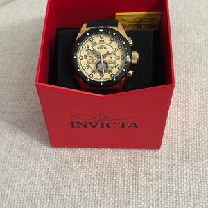Invicta Gold & Black Chronograph Men's Watch